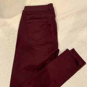 Burgundy Buffalo David Bitton MidRise Skinny Pants